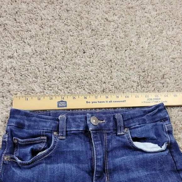 American Eagle Shorts Womens 4 Cury High-Rise Shortie Cut Off Dark Wash Denim - Picture 2 of 8